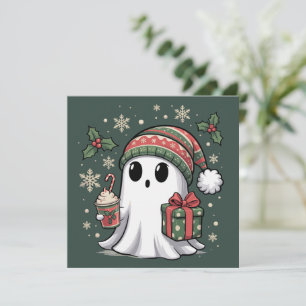 Spök Santa Jul Högtid Xmas Halloween Spök Julkort