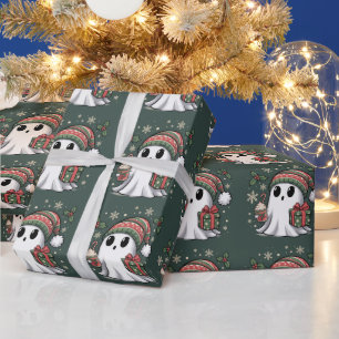 Spök Santa jul högtid Xmas Halloween spöke Presentpapper