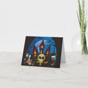 Spöka Halloween på nätterna Kort