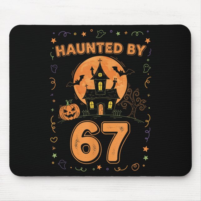 Spökad av 67 roliga Halloween Musmatta (Framsidan)