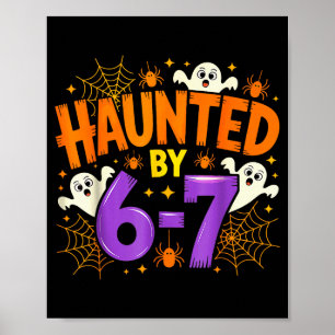 Spökad av 67 roliga Six Seven meme Soky Ghost Hall Poster