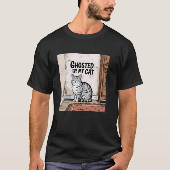 Spökad av min katt t shirt (Framsida)
