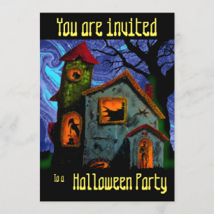 SPÖKAD HUSHALLOWEEN FEST vid Slipperywindow Inbjudningar