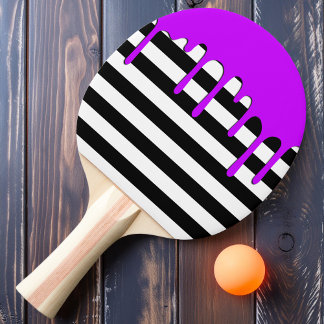 Spökad Rand Lila Dropp Pingisracket