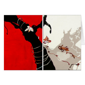 Spökad skog hälsningskort