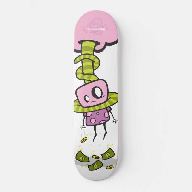 Spökad Zoo "Live2Work Skateboard Bräda 21,5 Cm (Framsida)