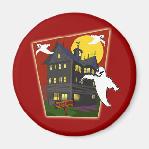 Spökade husHalloween T skjortor, Hoodies, muggar Magnet
