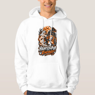 Spökaktig Valp Energi Beagle Halloween Spökjägare Hoodie