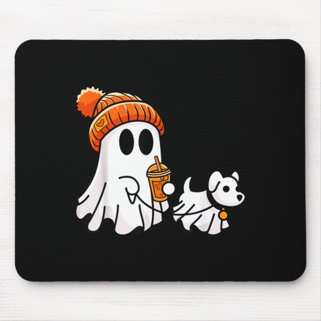 Spökande hund rolig Halloween-kostym Musmatta (Framsidan)