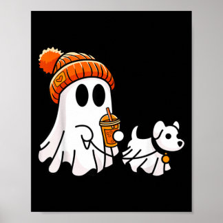 Spökande hund rolig Halloween-kostym Poster