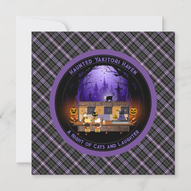 Spökande Yakitori-hörna Inbjudningar (Framsida)