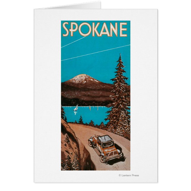 Spokane Advertising Poster #2 Spokane, WA Hälsningskort (Framsidan)