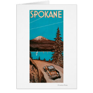 Spokane Advertising Poster #2 Spokane, WA Hälsningskort