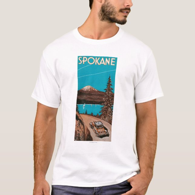 Spokane advertizingaffisch #2Spokane, WA T-shirt (Framsida)