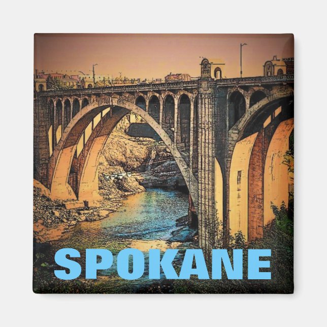 Spokane (Bridge) Magnet (Framsidan)