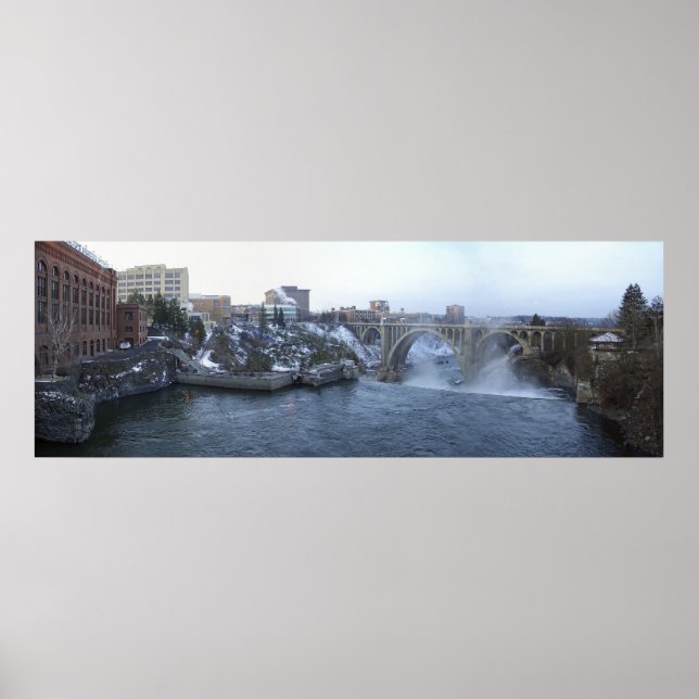 Spokane City Skyline Poster (Framsidan)