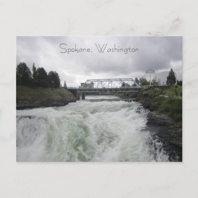 Spokane Falls Vykort (Framsida)