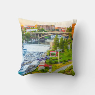 Spokane Falls Washington Dekorativ kudde