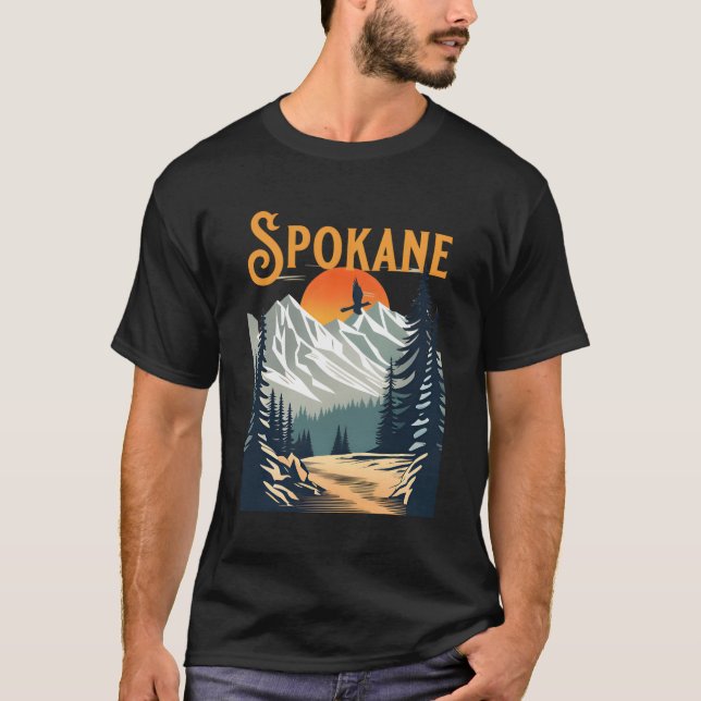 Spokane Hiking T Shirt (Framsida)