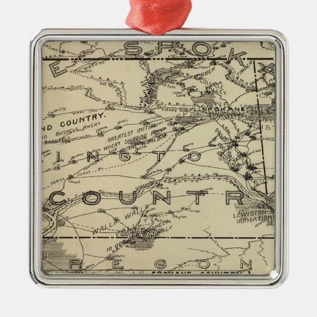 Spokane Land Julgransprydnad Metall (Framsidan)