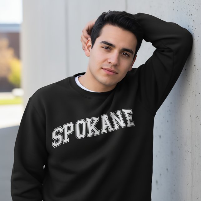 SPOKANE Universitetstila Sweater Amerika College Lång Ärmad Tröja (Skapare uppladdad)