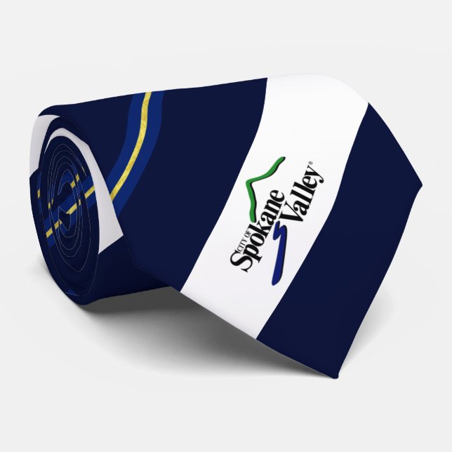 Spokane Valley (Washington) Logotyp Neck Tie Slips (Rullad)