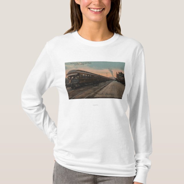 Spokane WA - beskåda av N. Stillahavs- Utbildning T Shirt (Framsida)