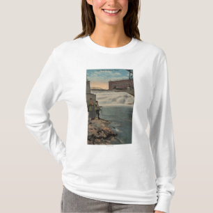 Spokane WA - koppla ihop fiske på lägre nedgång T Shirt
