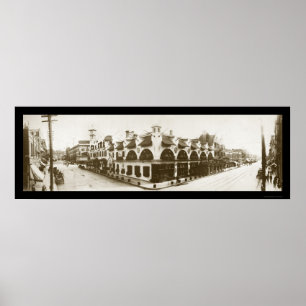 Spokane WA restaurangfoto 1908 Poster