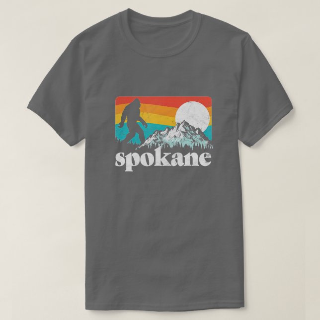 Spokane Washington Bigfoot-bergen  T Shirt (Design framsida)