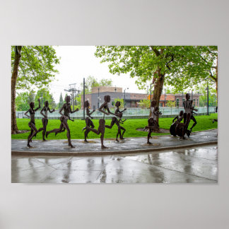 Spokane Washington Bloomsday Sculpture Springers Poster
