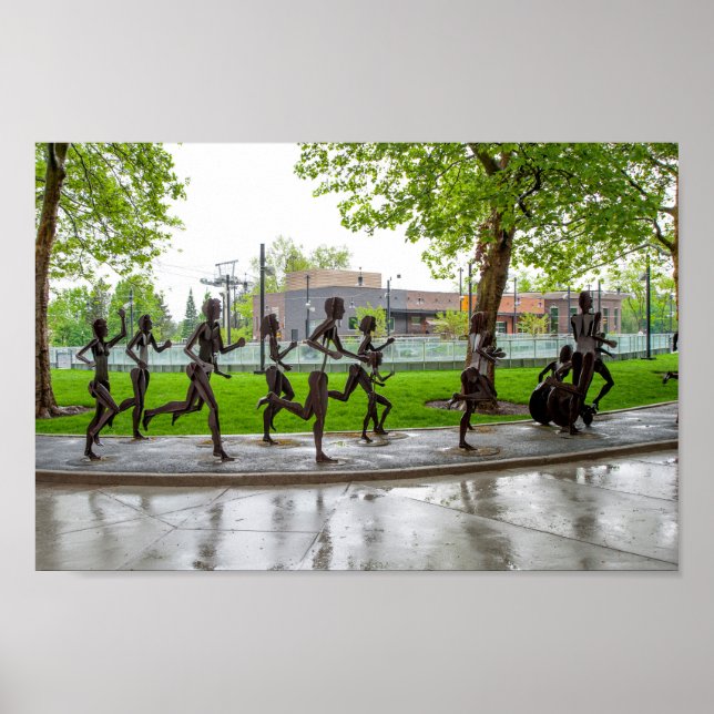 Spokane Washington Bloomsday Sculpture Springers Poster (Framsidan)