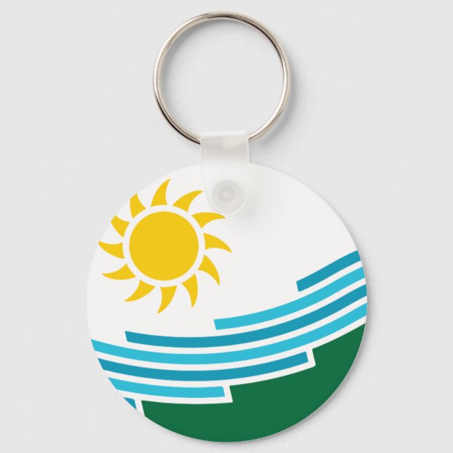 Spokane (Washington) City flagga Keychain Nyckelring (Framsida)