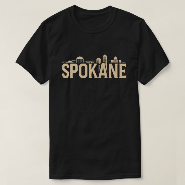 Spokane Washington DC Skyline T Shirt (Design framsida)