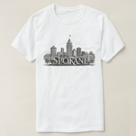 Spokane Washington DC Skyline T Shirt