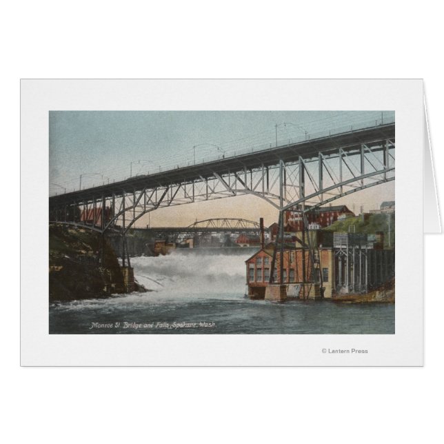 Spokane, Washington - Monroe Street Hälsningskort (Framsidan Horizontal)