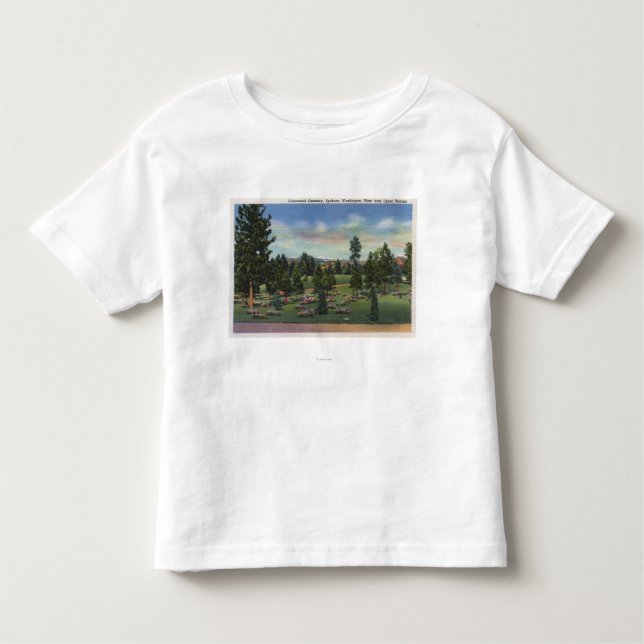 Spokane Washington - övreterrass Tee (Framsida)