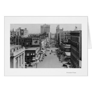 Spokane, Washington - Riverside Avenue Hälsningskort