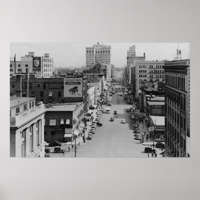 Spokane, Washington - Riverside Avenue Poster (Framsidan)