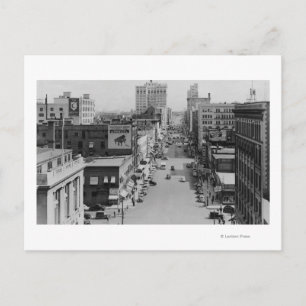 Spokane, Washington - Riverside Avenue Vykort