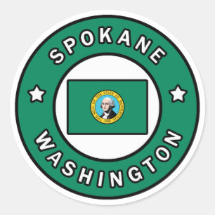 Spokane Washington Runt Klistermärke