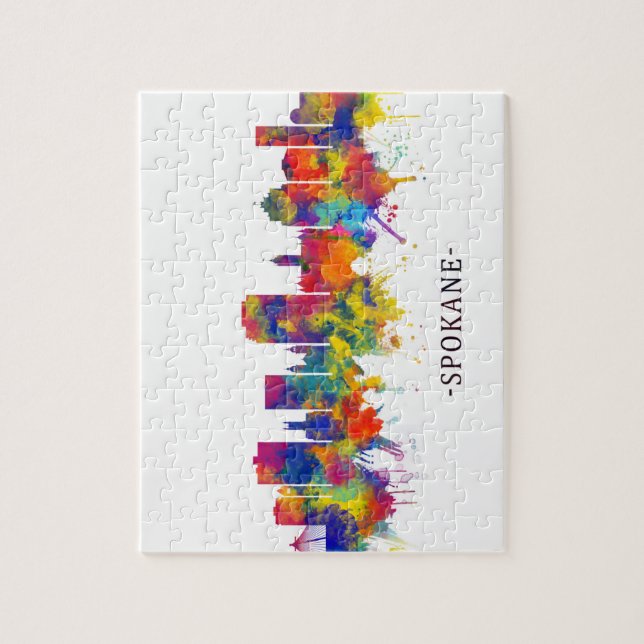 Spokane Washington Skyline Pussel (Vertikal)