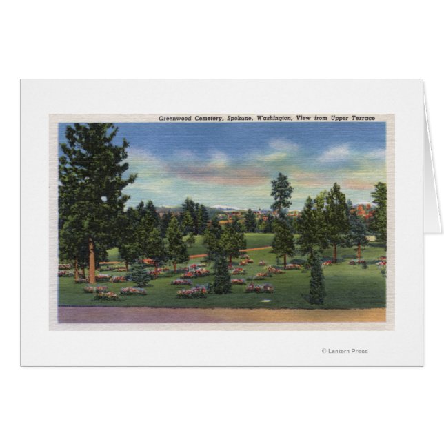 Spokane, Washington - Upper Terrace Hälsningskort (Framsidan Horizontal)