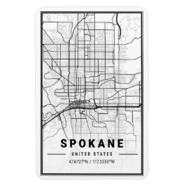 Spokane Washington USA Travel City Karta Magnet