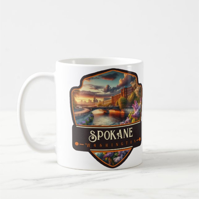 Spokane, Washington| Vintage Kaffemugg (Vänster)