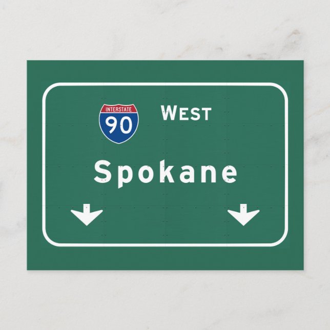 Spokane Washington wa Interstate Highway Freeway : Vykort (Framsida)