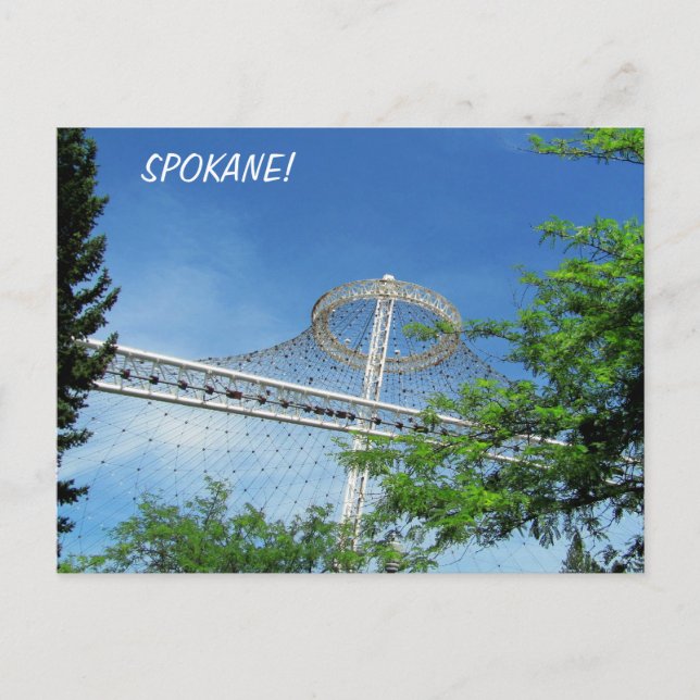 Spokanes amerikanska Pavilion vid Riverfront Park Vykort (Framsida)