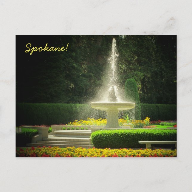Spokanes Duncan Gardens i Manito Park Vykort (Framsida)