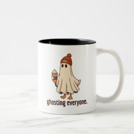 Spökar alla Ghost Goose, present till kaffefanatik Två-Tonad Mugg