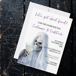Spökarkostymer & Cocktail Halloween Inbjudningar